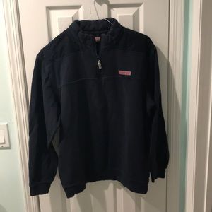 Navy Vineyars Vines Quarter Zip Pullover